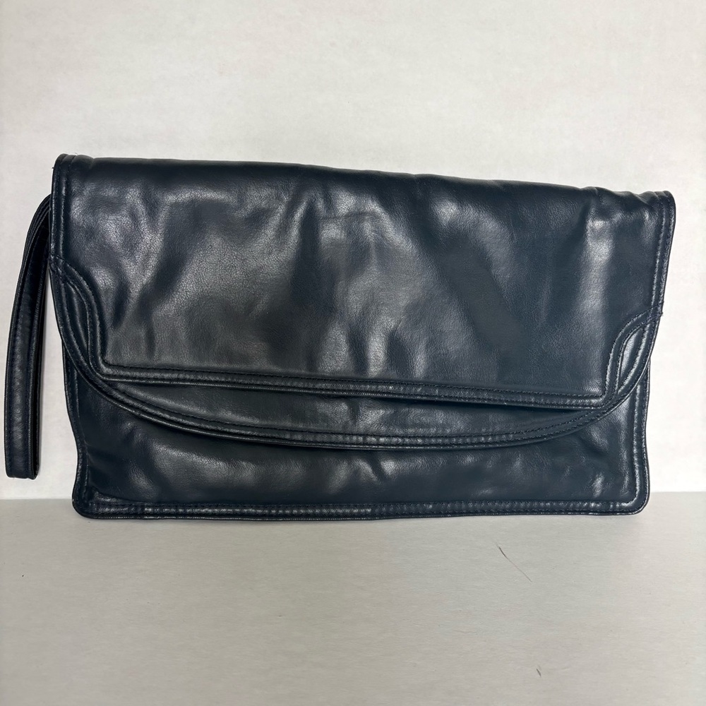 Vintage Signature By Marcel Navy clutch